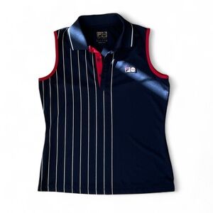 Fila Bjorn Borg Heritage Polo Blue U.S Open Performance Tennis Shirt Size M
